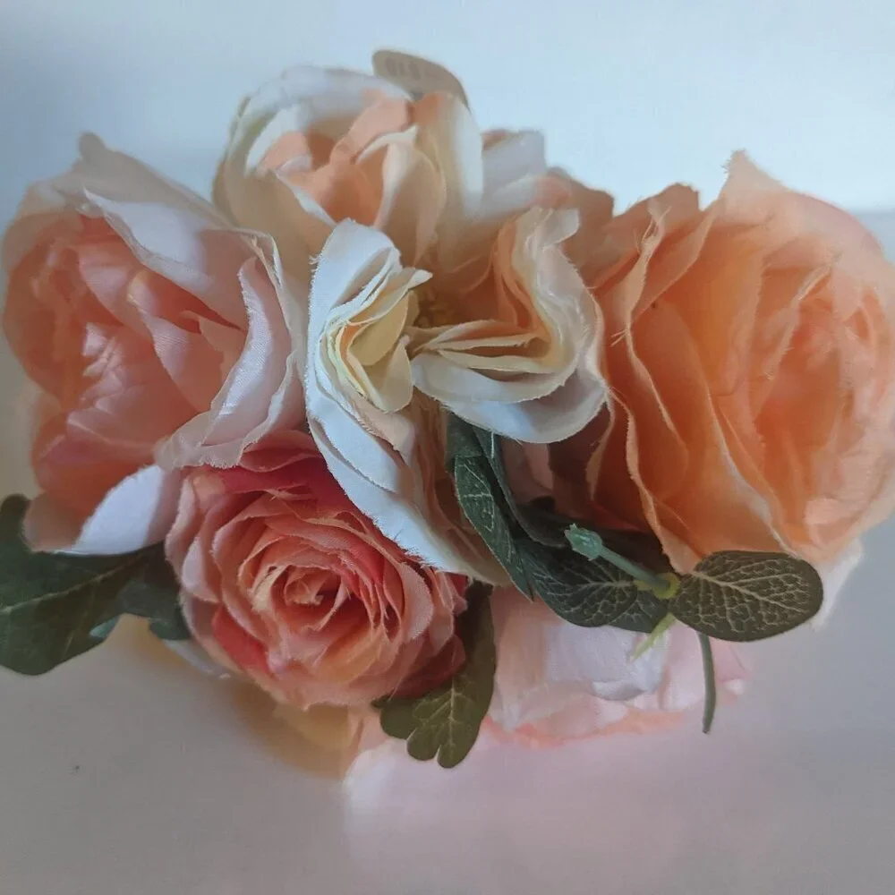 NWT Rustic Sm Faux Floral Farmhouse Bouquet Summer Wedding Ceremony Home Decor